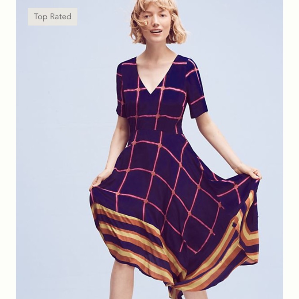 HD in Paris striped pane midi dress